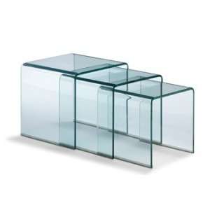  Modern Tempered Glass Nesting Table