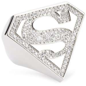nOir DC Comics Silver Supergirl Ring, Size 7