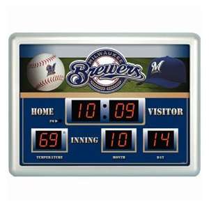 Milwaukee Brewers MLB 14 X 19 Scoreboard Clock  Sports 