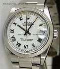 Rolex Lady 31mm SS Datejust midsize 68240 White Roman Watch Chest