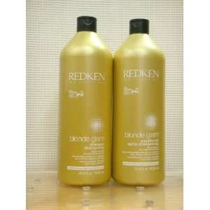  Redken Blonde Glam Shampoo and Conditioner 1 Liter Duo Set 