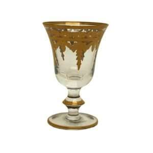  Arte Italica Vetro Gold 6 Ounce Wine Glass Stemware 