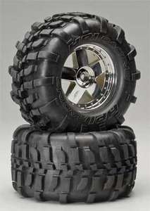 HPI 4708 Mounted GT Tire S Comp GT5 Whl Chrm  