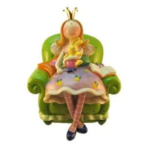  Purple Dress Fairy Princess Money Bank Green Chair