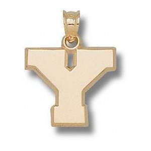    Yale Bulldogs Solid 10K Gold Y 1/2 Pendant