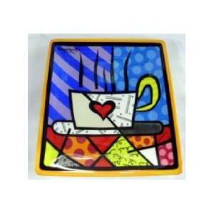  Romero Britto Square Side Plate (Coffee Cup) Everything 