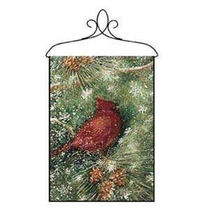Winter Birds Cardinal Tapestry Bannerette
