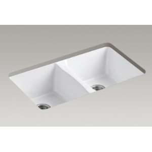   Double Bowl Undermount Kitchen Sink with Five Hole Drilling, Caviar