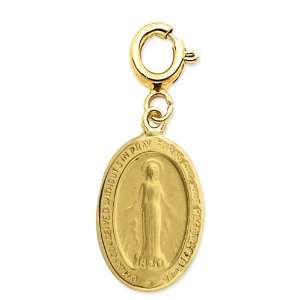  14K Gold Miraculous Medal Charm Jewelry