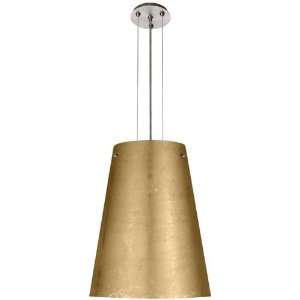 Besa 1KG 4902GF Torre Pendant   13W inches Color   Satin Nickel/Gold 