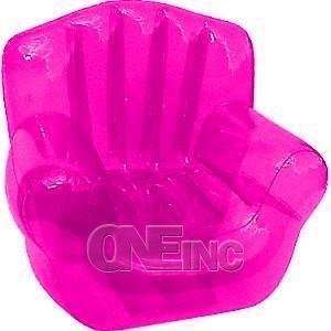 King Size High Back Chair Inflatable Beanless Pink 