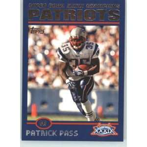  2005 Patriots Topps Super Bowl XXXIX Champions #19 Patrick Pass 