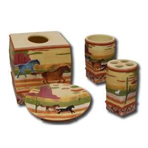 Donna Sharp Bath Collection Monument Valley with Horses Bath Accessory 