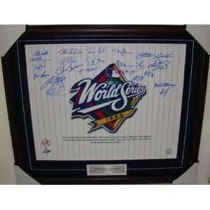 1998 W.S. Yankees Team 23 SIGNED Framed 16x20  Sports 