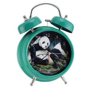  Green Wildlife Panda Double Bell Alarm Clock