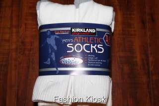 NEW Kirkland Mens Athletic SOCKS 10 Pack Size 6 12  