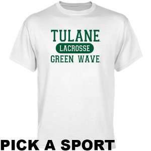 Tulane Green Wave White Custom Sport T shirt   Sports 
