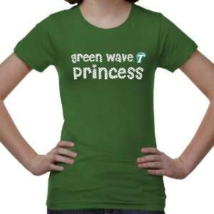  Tulane Green Wave Youth Princess T Shirt   Green Sports 