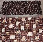 New Coffee Expresso Java Cappuccino Latte Shop Curtains Window Cover 