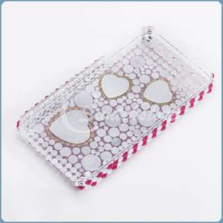 Fashion Bling Rhinestone Hard Plastic Back Case Cover for iPhone 4 4S 