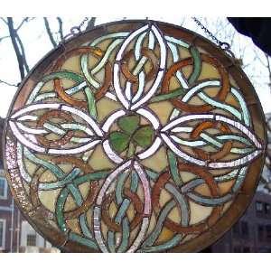  Stained Glass Window Panel 12x12 Round {9038 3}