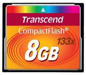 Transcend Compact Flash 133X CF 8GB 8G 8 G GB Memory  