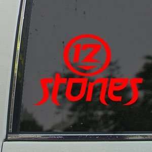  12 STONES Red Decal Truck Bumper Window Vinyl Red Sticker 