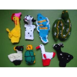    Hand Made Wool Finger Puppets,  