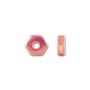   TierraCast Copper Pewter 4mm Hexagon Spacer Beads (24)