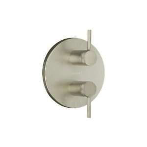 Brushed Nickel Stillness Double Metal Lever Handle Thermostatic Valve 