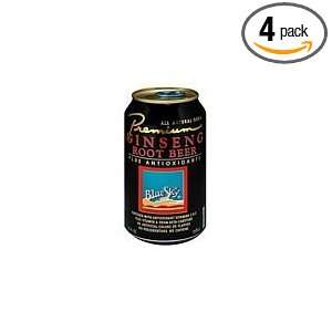 Blue Sky Ginseng Root Beer 6 pack, 12 ounces (Pack of4)