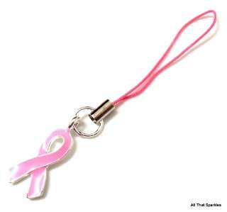 Pink Ribbon Breast Cancer Mobile Phone Charm  