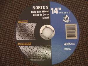 Norton 14 in. Metal Abrasive Cut Off Blade 5 Pack  