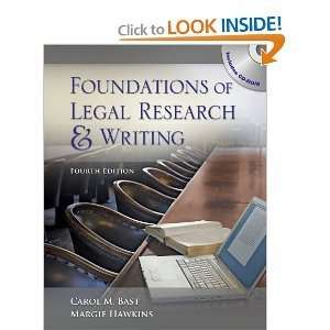  Foundations of Legal Research and Writing 4th (Fourth 