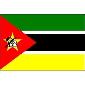 Inch Flag of Mozambique   Includes Plastic Stand Eder Flag 