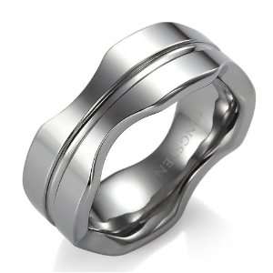  Unique Mens Modern Perfection Tungsten Band Wedding Ring 