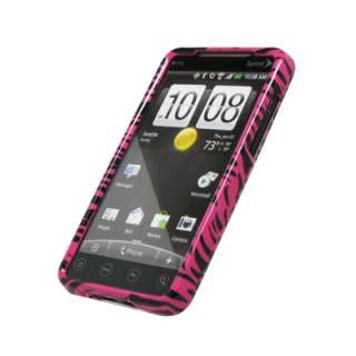 for HTC Evo 4G Hard Case Cover Pink Black Zebra+Tl  