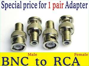 BNC / RCA Adapter Connector/ CCTV DVR Security Cable RC  
