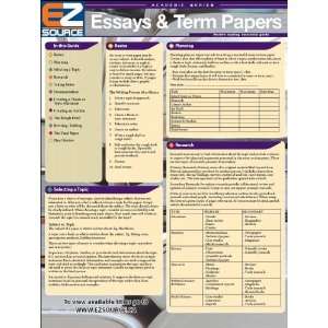  EZ Source Laminated Essays & Term Paper (9781897273203 