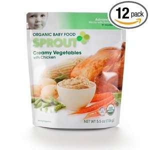 Sprout Organic Baby Food, Stage 3, Creamy Chicken and Mixed Garden 