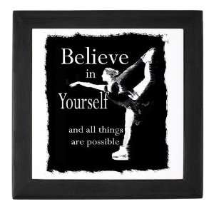  Believe in yourself skater Sports Keepsake Box by 