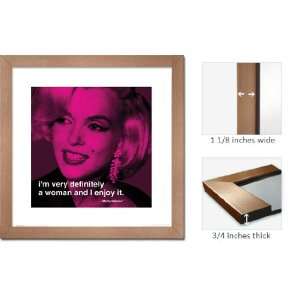  Bronze Framed Marilyn Monroe Poster Print Woman Quote 