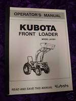 Kubota LA1001 Front Loader Operators Manual  