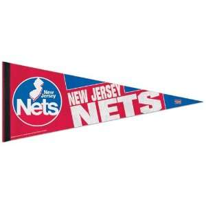 NBA New Jersey Nets Pennant   Premium Vintage Style  