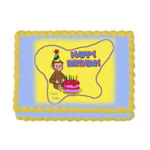 Personalized CURIOUS GEORGE Edible Cake Topper Image  