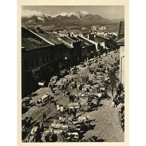 1935 Market Kezmarok Town City Slovakia Czechoslovakia 