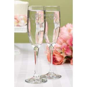 Linked Heart B & G Flutes   Personalized