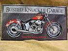 Busted Knuckle Garage Bikes Tin Metal Sign Motorcycle