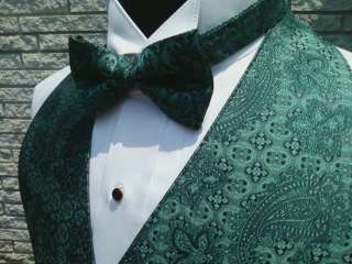   Special Paisley Half Back ( backless ) Vest & Bow tie 907  