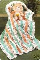 PRETTY Sherbet Stripes Baby Afghan/Crochet Pattern  